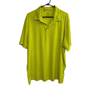 Neon Tree‎ Print Golf Polo Adidas Primegreen Sporty Gorpcore Size 2XL